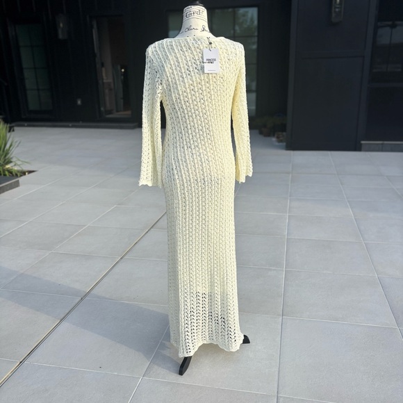 Princess Polly Wesley Knit Maxi Dress in cream crochet. NWT- size 4 - Picture 2 of 4